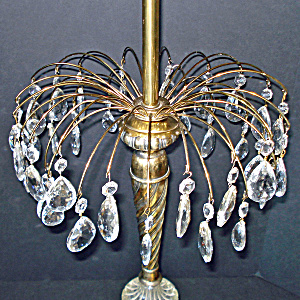 Waterfall Canopy Lamp Fitting With 36 Crystal Prisms