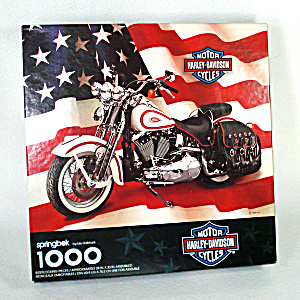 Harley Davidson Motorcycle Springbok Jigsaw Puzzle