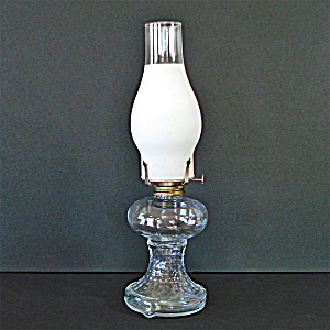 Jeannette Cape Cod Clear Glass 1970s Oil Lamp