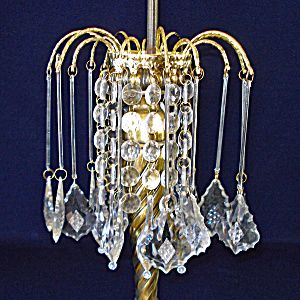 Faux Crystal Prisms Waterfall For Lamp Or Chandelier
