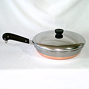 Revere Copper Clad Stainless Steel 10 Inch Skillet, Lid