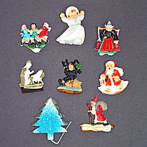 8 Inserts For Glass Diorama Scene Christmas Ornaments