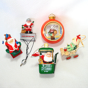 Assortment 5 Hallmark 1980s Vintage Christmas Ornaments
