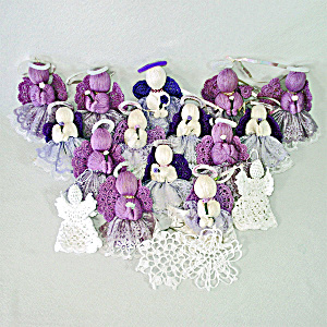 Thread, Lace, Crochet Handmade Angel Doll Christmas Ornaments