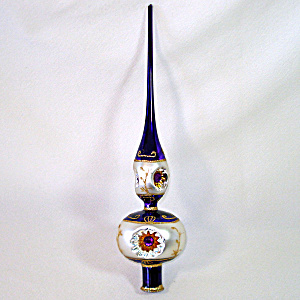 Thomas Pacconi Jeweled Multi Indent Glass Spire Tree Topper