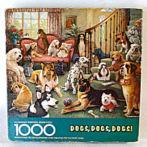 Dogs, Dogs, Dogs Springbok 1000 Piece Jigsaw Puzzle