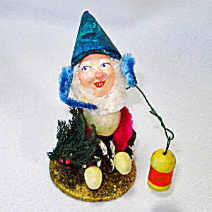 Christmas Pinecone Chenille Gnome Ornament Figure