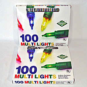 100 Miniature Christmas Lights Unused 2 Boxes