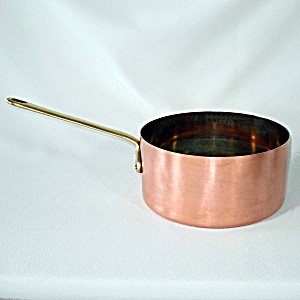 Copper 3 Quart Covered Saucepan