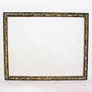 Carved Wood 14 By 11 Picture Frame In Antiqued Gilt Narrow Moulding