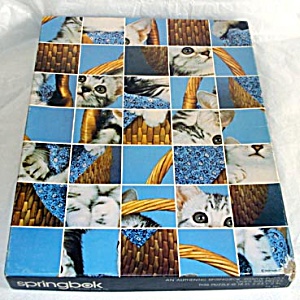 Here Kitty Kitty Springbok Cats Jigsaw Puzzle
