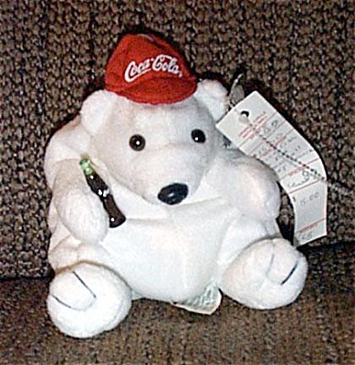 Coca Cola Polar Bear Red Baseball Hat Bean Bag 1997