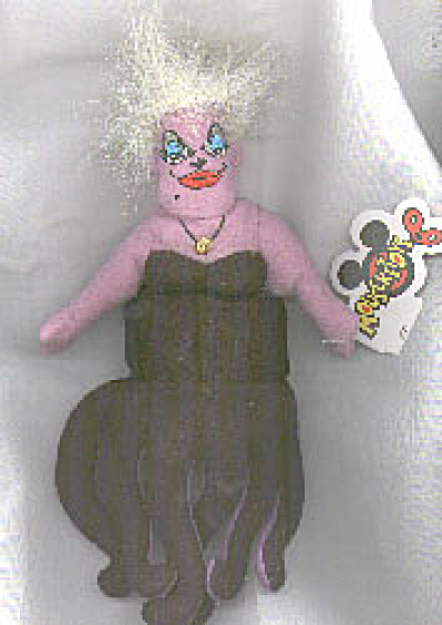 Disney Ursula Mini Bean Bag From Little Mermaid C. 1997-98