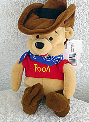 Disney Mousketoys Cowboy Pooh Mini-bean Bag 1998-99