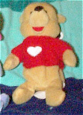 Disney Valentine Pooh Bean Bag With A Red Sweater
