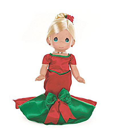 Precious Moments Blonde Dancing Into The Christmas Spirit Doll