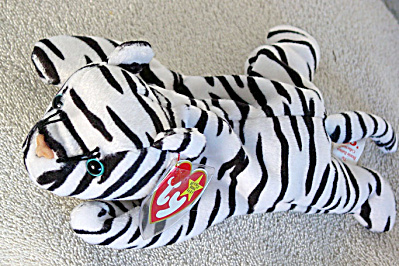 Ty Blizzard The Black And White Tiger Beanie Baby 1997