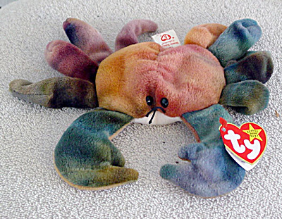 Ty Claude The Tie-dyed Crab Beanie Baby 1997-98
