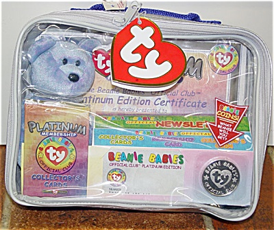 Ty Clubby Ii Bear Beanie Baby Platinum Kit 1999