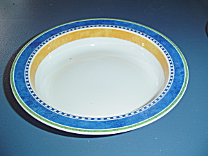 Dansk Bistro Kobenhavn Soup Bowls Blue, White, Orange, Green