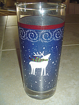 Sakura Debbie Mumm Snow Flurries Iced Tea Christmas Glasses