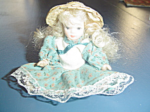 Vintage 2 Bisque Jointed Dolls For Doll House Furniture