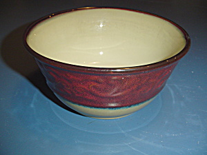 Pier 1 Red Scroll Cereal Bowl(S)