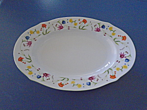 Denby Tea Party Oval Platter Made In Portugal