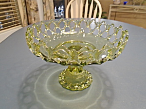 Westmoreland Green Doric Compote - Beautiful Vintage