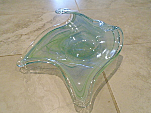 Art Glass Flying Carpet Shape Dish/bowl