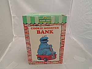 Sesame Street Cookie Monster Bank Nib 1986