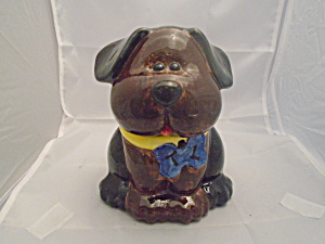 A Cute Little Puppy Cookie Jar Or Treat Jar Ceramic