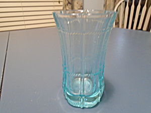 Beautiful Paneled Lt Blue Glasses W/braid Fleur De Lis 4 For One Price