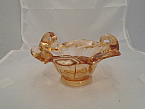Depression Glass Small Handled Candy Dish