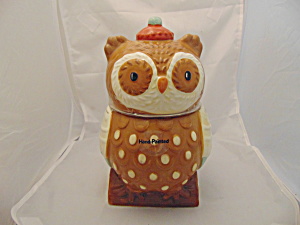 Hand-painted Ceramic Owl Cookie Jar