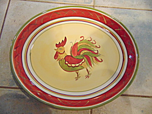 Hd Designs Rooster Deep Dish Oval Platter Or Bowl