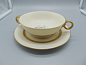 Theodore Haviland New York Gainsborough Creme Soup Bowl/saucer