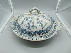 Spode Gray Delhi Covered Serving Bowl Circa 1860 Antique Must See