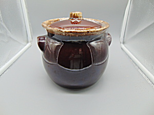 Hull Usa Brown Drip Covered Bean Pot