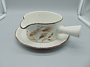 Wedgwood Midwinter Wild Oats Gravy Boat With Under Tray