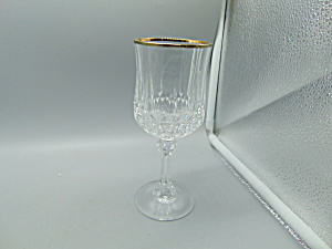 Longchamp By Cris D'arques/durand Crystal Gold Trimmed Goblet(S)