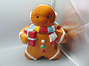 Special Little Gingerbread Ceramic Cookie Jar Bright Colorful