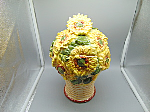 Sunflower Ceramic Cookie Jar