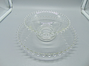 Imperial Glass Candlewick Salad Plate/bell Bowl Set Antique Mint