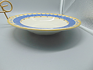 Mikasa Granada Blue Rimmed Soup Bowl(S)