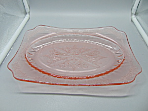 Jeannette Adam Pink Depression Glass Rectangular Platter Defective