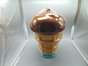 Chocolate Ice Cream Cone Cookie Jar Ceramic