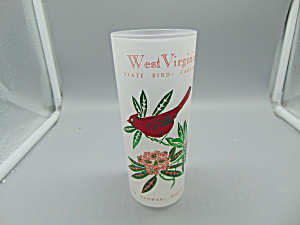 West Virginia Frosted State Bird/flower Tumbler(S) 1950's