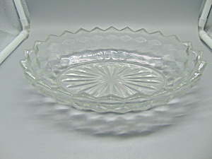 Fostoria Clear Cube Oval Serving Bowl