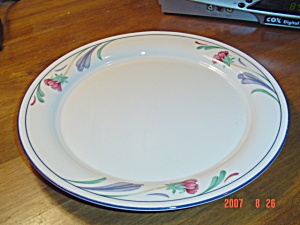 Lenox Poppies On Blue Dinner Plates
